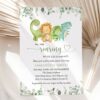 Cute Dinosaurs Baby Shower Invitation, Gender Neutral Baby Shower, Printable File, Edit Yourself, SH190