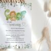 Cute Dinosaurs Baby Shower Invitation, Gender Neutral Baby Shower, Printable File, Edit Yourself, SH190