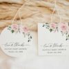Blush Flowers Favor Tags, Gift Tags, Party Tags, Girl Baby Shower, Printable File, Edit Yourself, SH191