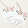 Blush Flowers Favor Tags, Gift Tags, Party Tags, Girl Baby Shower, Printable File, Edit Yourself, SH191 Blush Flowers Favor Tags, Gift Tags, Party Tags, Girl Baby Shower, Printable File, Edit Yourself, SH191