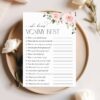 Blush Flowers Baby Shower Games, Set of 3 Games, Girl Baby Shower, Printable File, Edit Yourself, SH191
