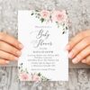 Blush Flowers Baby Shower Invitation, Girl Baby Shower, Printable File, Edit Yourself, SH191 Blush Flowers Baby Shower Invitation, Girl Baby Shower, Printable File, Edit Yourself, SH191