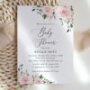 Blush Flowers Baby Shower Invitation, Girl Baby Shower, Printable File, Edit Yourself, SH191 Blush Flowers Baby Shower Invitation, Girl Baby Shower, Printable File, Edit Yourself, SH191