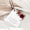 Burgundy Flowers Favor Tags, Gift Tags, Party Tags, Girl Baby Shower, Printable File, Edit Yourself, SH192 Burgundy Flowers Favor Tags, Gift Tags, Party Tags, Girl Baby Shower, Printable File, Edit Yourself, SH192
