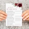 Burgundy Flowers Baby Shower Games, Set of 3 Games, Girl Baby Shower, Printable File, Edit Yourself, SH192 Burgundy Flowers Baby Shower Games, Set of 3 Games, Girl Baby Shower, Printable File, Edit Yourself, SH192