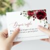 Burgundy Flowers Baby Shower Invitation Suite, Girl Baby Shower, Printable File, Edit Yourself, SH192