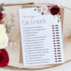 Burgundy and Blush Flowers Baby Shower Games, Set of 3 Games, Girl Baby Shower, Printable File, Edit Yourself, SH193