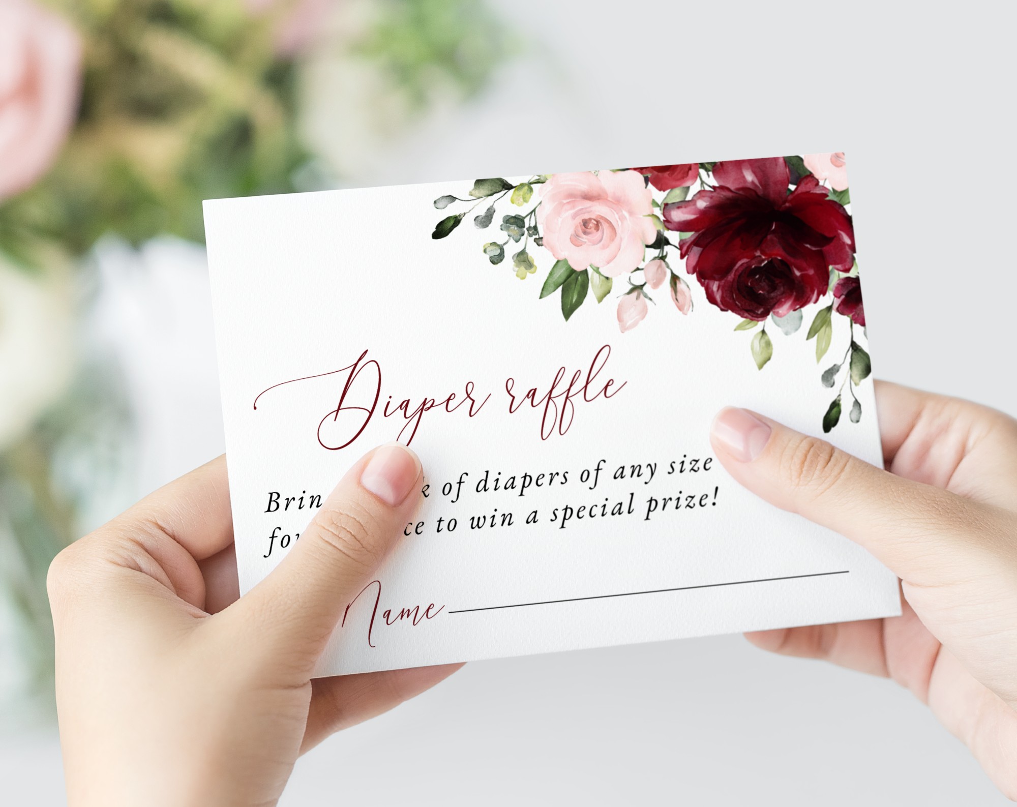 Burgundy and Blush Flowers Baby Shower Invitation Suite, Girl Baby Shower, Printable File, Edit Yourself, SH193 Burgundy and Blush Flowers Baby Shower Invitation Suite, Girl Baby Shower, Printable File, Edit Yourself, SH193