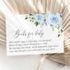 Dusty Blue Flowers Baby Shower Invitation Suite, Girl Baby Shower, Printable File, Edit Yourself, SH194