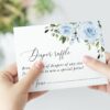 Dusty Blue Flowers Baby Shower Invitation Suite, Girl Baby Shower, Printable File, Edit Yourself, SH194