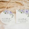 Purple Flowers Favor Tags, Gift Tags, Party Tags, Girl Baby Shower, Printable File, Edit Yourself, SH195 Purple Flowers Favor Tags, Gift Tags, Party Tags, Girl Baby Shower, Printable File, Edit Yourself, SH195