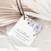 Purple Flowers Favor Tags, Gift Tags, Party Tags, Girl Baby Shower, Printable File, Edit Yourself, SH195 Purple Flowers Favor Tags, Gift Tags, Party Tags, Girl Baby Shower, Printable File, Edit Yourself, SH195