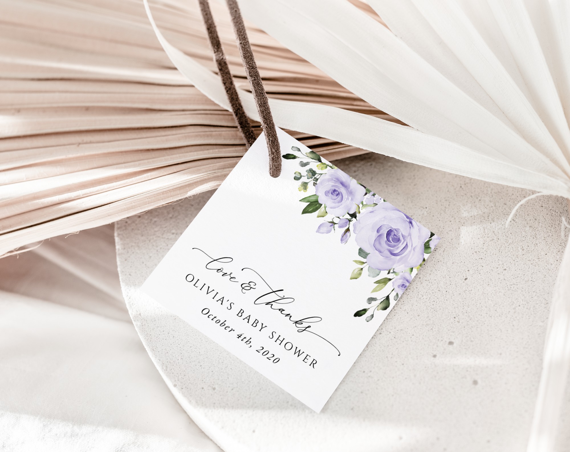 Purple Flowers Favor Tags, Gift Tags, Party Tags, Girl Baby Shower, Printable File, Edit Yourself, SH195 Purple Flowers Favor Tags, Gift Tags, Party Tags, Girl Baby Shower, Printable File, Edit Yourself, SH195