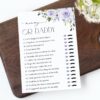 Purple Flowers Baby Shower Games, Set of 3 Games, Girl Baby Shower, Printable File, Edit Yourself, SH195 Purple Flowers Baby Shower Games, Set of 3 Games, Girl Baby Shower, Printable File, Edit Yourself, SH195