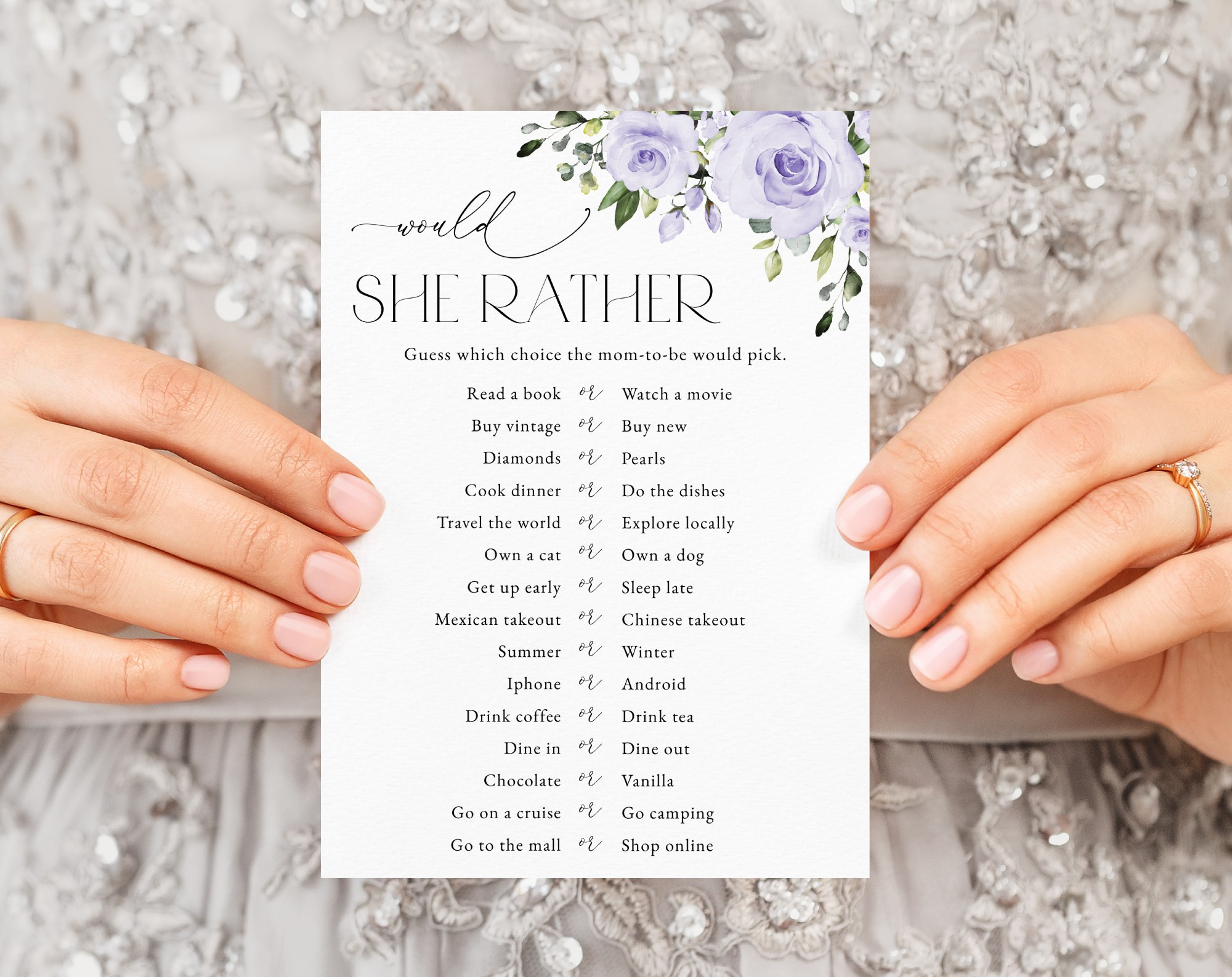Purple Flowers Baby Shower Games, Set of 3 Games, Girl Baby Shower, Printable File, Edit Yourself, SH195 Purple Flowers Baby Shower Games, Set of 3 Games, Girl Baby Shower, Printable File, Edit Yourself, SH195