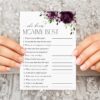 Plum Purple Flowers Baby Shower Games, Set of 3 Games, Girl Baby Shower, Printable File, Edit Yourself, SH196