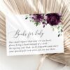 Plum Purple Flowers Baby Shower Invitation Suite, Girl Baby Shower, Printable File, Edit Yourself, SH196