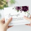 Plum Purple Flowers Baby Shower Invitation Suite, Girl Baby Shower, Printable File, Edit Yourself, SH196