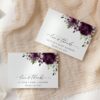 Plum Purple Flowers Thank You Card, Girl Baby Shower, Printable File, Edit Yourself, SH196