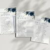 Navy Blue Flowers Baby Shower Games, Set of 3 Games, Boy Baby Shower, Printable File, Edit Yourself, SH197 Navy Blue Flowers Baby Shower Games, Set of 3 Games, Boy Baby Shower, Printable File, Edit Yourself, SH197