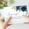 Navy Blue Flowers Baby Shower Invitation Suite, Boy Baby Shower, Printable File, Edit Yourself, SH197