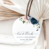 Navy and Blush Flowers Favor Tags, Gift Tags, Party Tags, Girl Baby Shower, Printable File, Edit Yourself, SH198 Navy and Blush Flowers Favor Tags, Gift Tags, Party Tags, Girl Baby Shower, Printable File, Edit Yourself, SH198