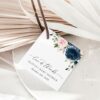 Navy and Blush Flowers Favor Tags, Gift Tags, Party Tags, Girl Baby Shower, Printable File, Edit Yourself, SH198 Navy and Blush Flowers Favor Tags, Gift Tags, Party Tags, Girl Baby Shower, Printable File, Edit Yourself, SH198