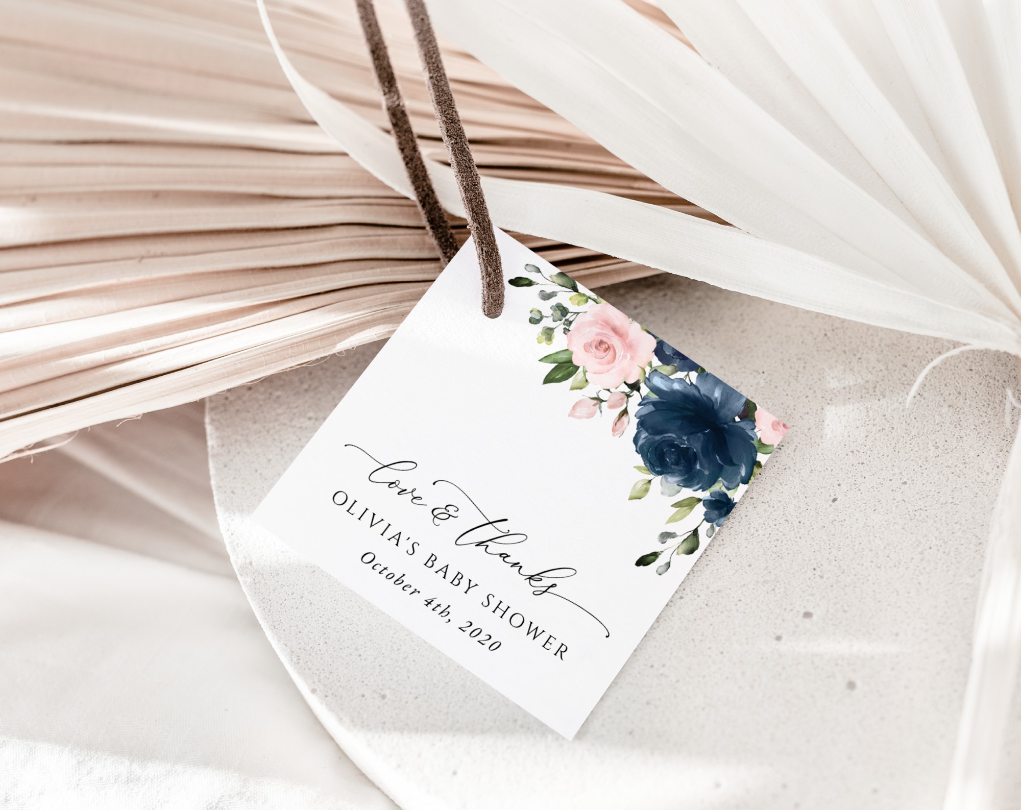 Navy and Blush Flowers Favor Tags, Gift Tags, Party Tags, Girl Baby Shower, Printable File, Edit Yourself, SH198 Navy and Blush Flowers Favor Tags, Gift Tags, Party Tags, Girl Baby Shower, Printable File, Edit Yourself, SH198