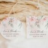 Blush Pink Flowers Favor Tags, Gift Tags, Party Tags, Girl Baby Shower, Printable File, Edit Yourself, SH199 Blush Pink Flowers Favor Tags, Gift Tags, Party Tags, Girl Baby Shower, Printable File, Edit Yourself, SH199
