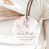 Blush Pink Flowers Favor Tags, Gift Tags, Party Tags, Girl Baby Shower, Printable File, Edit Yourself, SH199 Blush Pink Flowers Favor Tags, Gift Tags, Party Tags, Girl Baby Shower, Printable File, Edit Yourself, SH199