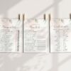 Blush Pink Flowers Baby Shower Games, Set of 3 Games, Girl Baby Shower, Printable File, Edit Yourself, SH199