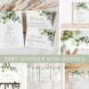 Eucalyptus Leaves Baby Shower Mini Bundle, Gender Neutral Baby Shower, Printable File, Edit Yourself, SH200 Eucalyptus Leaves Baby Shower Mini Bundle, Gender Neutral Baby Shower, Printable File, Edit Yourself, SH200