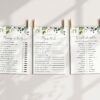 Eucalyptus Leaves Baby Shower Games, Set of 3 Games, Gender Neutral Baby Shower, Printable File, Edit Yourself, SH200 Eucalyptus Leaves Baby Shower Games, Set of 3 Games, Gender Neutral Baby Shower, Printable File, Edit Yourself, SH200