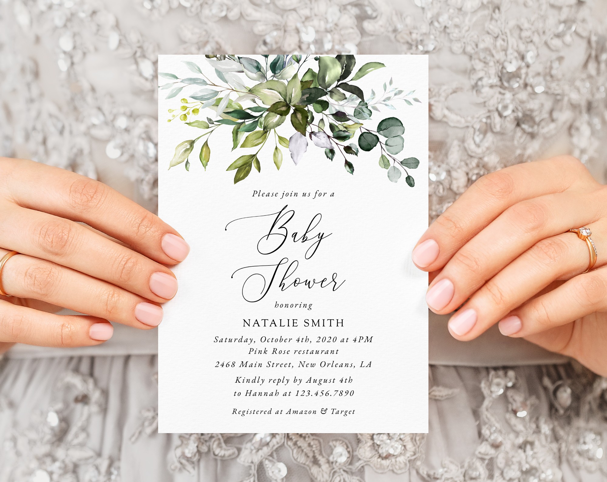Eucalyptus Leaves Baby Shower Invitation, Gender Neutral Baby Shower, Printable File, Edit Yourself, SH200 Eucalyptus Leaves Baby Shower Invitation, Gender Neutral Baby Shower, Printable File, Edit Yourself, SH200