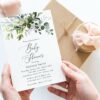 Eucalyptus Leaves Baby Shower Invitation, Gender Neutral Baby Shower, Printable File, Edit Yourself, SH200 Eucalyptus Leaves Baby Shower Invitation, Gender Neutral Baby Shower, Printable File, Edit Yourself, SH200