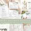 Greenery and Gold Baby Shower Mini Bundle, Gender Neutral Baby Shower, Printable File, Edit Yourself, SH201 Greenery and Gold Baby Shower Mini Bundle, Gender Neutral Baby Shower, Printable File, Edit Yourself, SH201