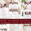 Burgundy, Purple and Blush Flowers Baby Shower Mini Bundle, Girl Baby Shower, Printable File, Edit Yourself, SH202 Burgundy, Purple and Blush Flowers Baby Shower Mini Bundle, Girl Baby Shower, Printable File, Edit Yourself, SH202
