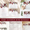 Burgundy, Purple and Blush Flowers Baby Shower Mini Bundle, Girl Baby Shower, Printable File, Edit Yourself, SH202 Burgundy, Purple and Blush Flowers Baby Shower Mini Bundle, Girl Baby Shower, Printable File, Edit Yourself, SH202