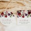 Burgundy, Purple and Blush Flowers Favor Tags, Gift Tags, Girl Baby Shower, Printable File, Edit Yourself, SH202 Burgundy, Purple and Blush Flowers Favor Tags, Gift Tags, Girl Baby Shower, Printable File, Edit Yourself, SH202