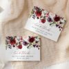 Burgundy, Purple and Blush Flowers Thank You Card, Girl Baby Shower, Printable File, Edit Yourself, SH202