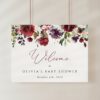 Burgundy, Purple and Blush Flowers Welcome Sign, Baby Shower Sign, Girl Baby Shower, Printable File, Edit Yourself, SH202 Burgundy, Purple and Blush Flowers Welcome Sign, Baby Shower Sign, Girl Baby Shower, Printable File, Edit Yourself, SH202