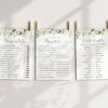 Cream White Flowers Baby Shower Games, Set of 3 Games, Girl Baby Shower, Printable File, Edit Yourself, SH203 Cream White Flowers Baby Shower Games, Set of 3 Games, Girl Baby Shower, Printable File, Edit Yourself, SH203