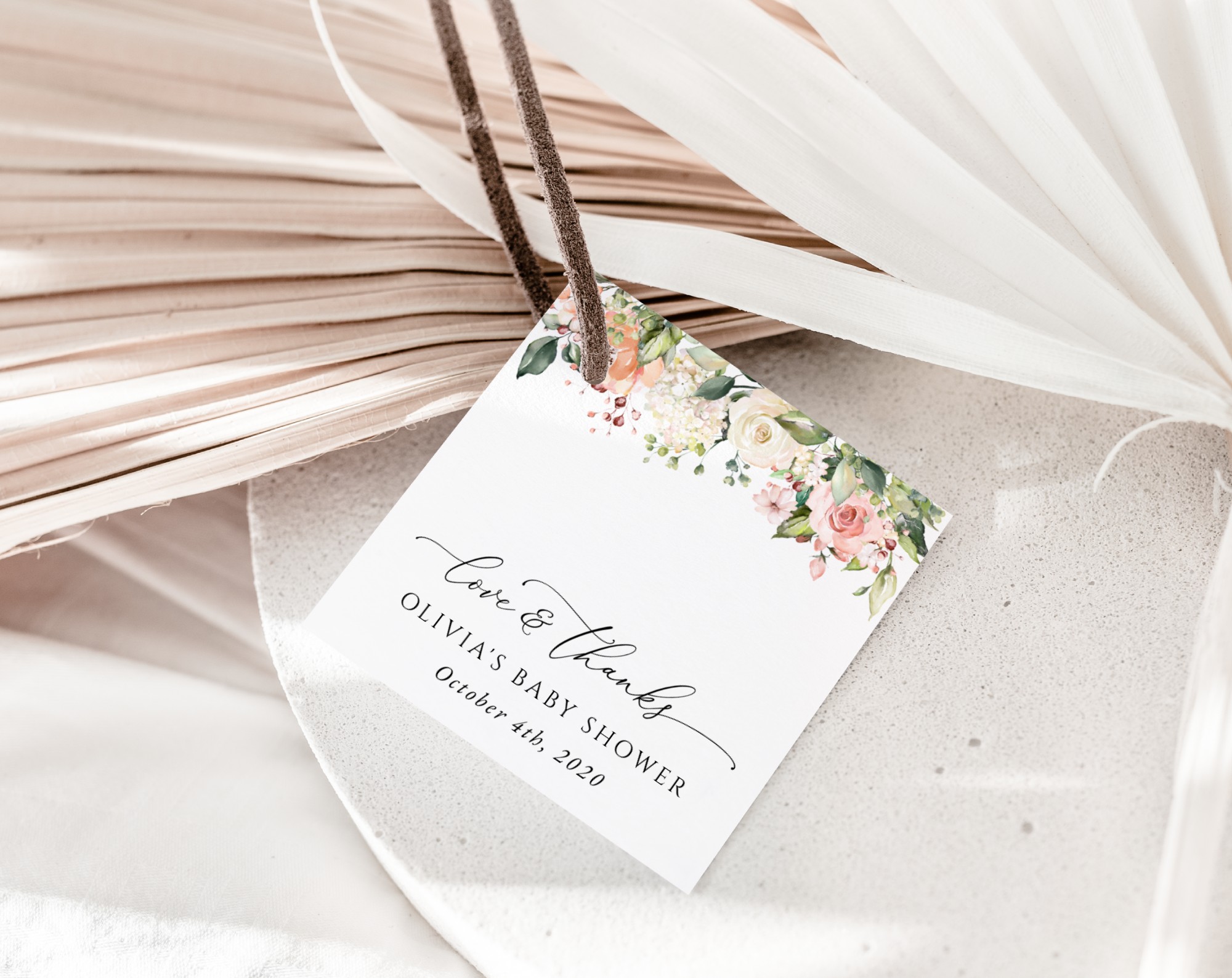 Pink, Orange and White Flowers Favor Tags, Gift Tags, Girl Baby Shower, Printable File, Edit Yourself, SH204 Pink, Orange and White Flowers Favor Tags, Gift Tags, Girl Baby Shower, Printable File, Edit Yourself, SH204