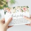 Pink, Orange and White Flowers Baby Shower Invitation Suite, Girl Baby Shower, Printable File, Edit Yourself, SH204