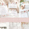 Colorful Flowers Baby Shower Mini Bundle, Girl Baby Shower, Printable File, Edit Yourself, SH205 Colorful Flowers Baby Shower Mini Bundle, Girl Baby Shower, Printable File, Edit Yourself, SH205