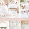 Colorful Flowers Baby Shower Mini Bundle, Girl Baby Shower, Printable File, Edit Yourself, SH205 Colorful Flowers Baby Shower Mini Bundle, Girl Baby Shower, Printable File, Edit Yourself, SH205