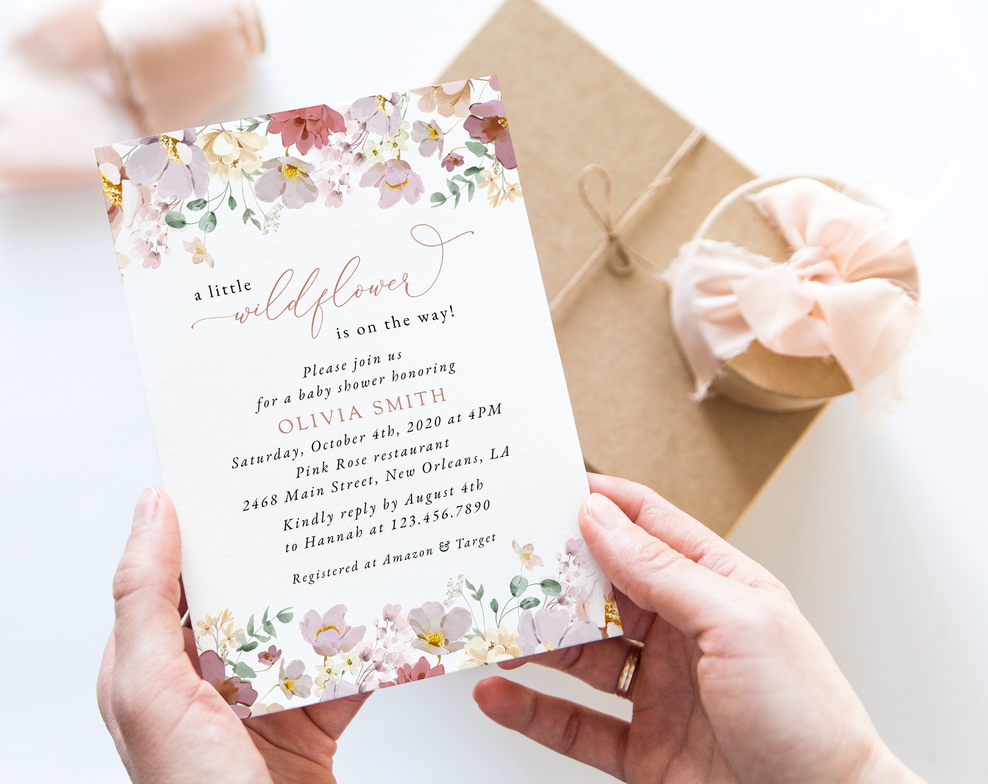 Colorful Flowers Baby Shower Invitation, Girl Baby Shower, Printable File, Edit Yourself, SH205 Colorful Flowers Baby Shower Invitation, Girl Baby Shower, Printable File, Edit Yourself, SH205