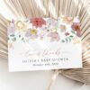 Colorful Flowers Thank You Card, Girl Baby Shower, Printable File, Edit Yourself, SH205 Colorful Flowers Thank You Card, Girl Baby Shower, Printable File, Edit Yourself, SH205
