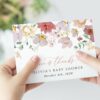 Colorful Flowers Thank You Card, Girl Baby Shower, Printable File, Edit Yourself, SH205 Colorful Flowers Thank You Card, Girl Baby Shower, Printable File, Edit Yourself, SH205