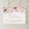 Colorful Flowers Welcome Sign, Baby Shower Sign, Girl Baby Shower, Printable File, Edit Yourself, SH205 Colorful Flowers Welcome Sign, Baby Shower Sign, Girl Baby Shower, Printable File, Edit Yourself, SH205